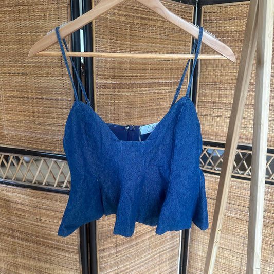 Western Denim Crop Cami - final sale