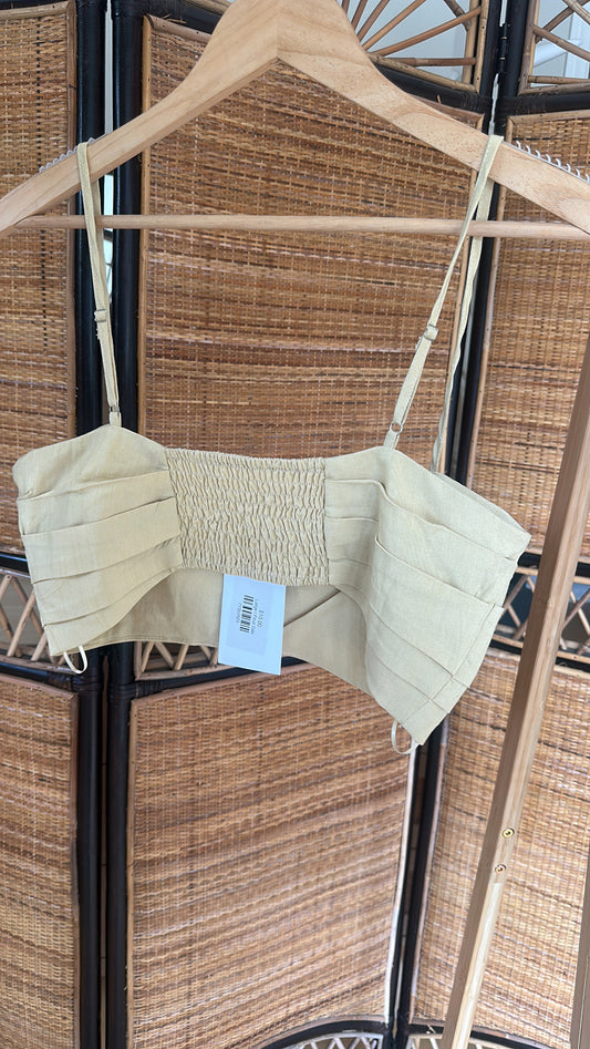 Butter yellow crop top - final sale