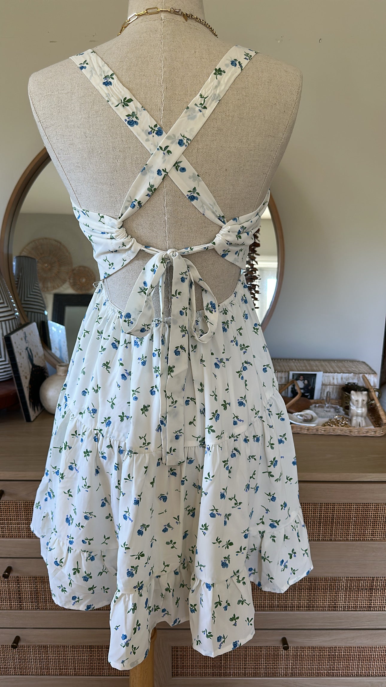 Blue Sky Roses Dress