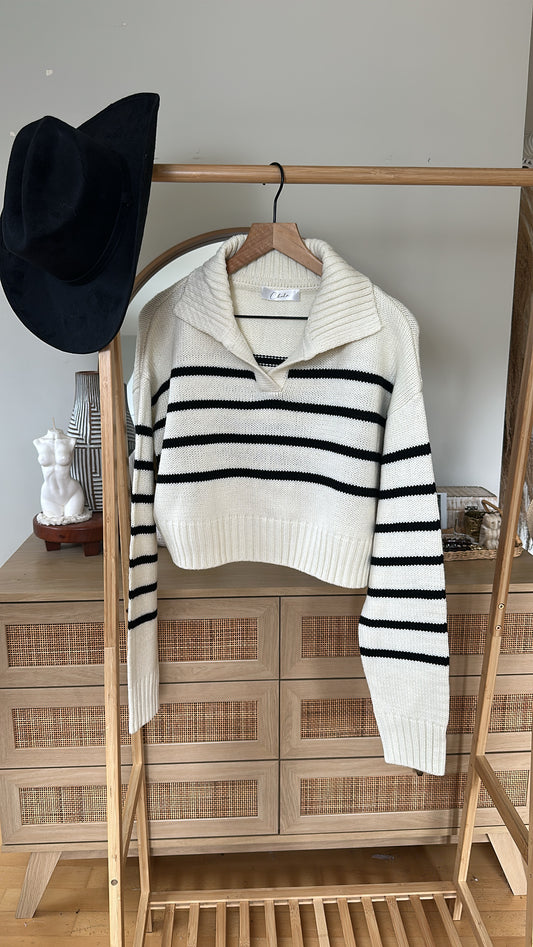 Her Holiday Stripe Sweater