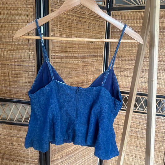 Western Denim Crop Cami - final sale
