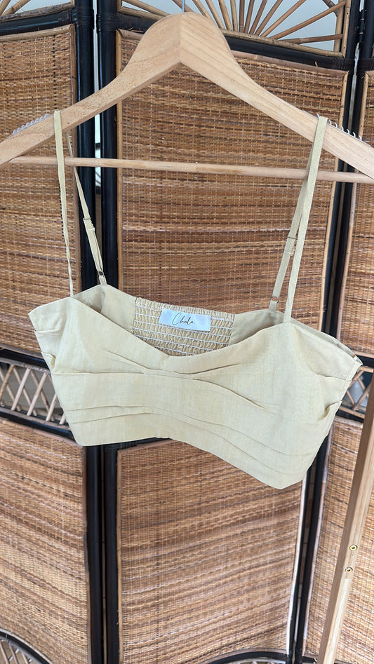 Butter yellow crop top - final sale