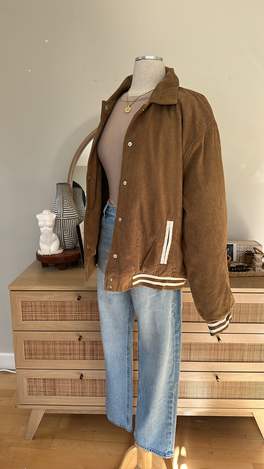 She keeps it causal & cool jacket