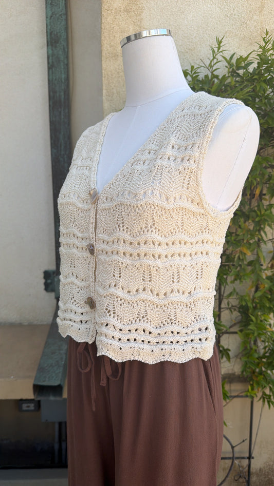 Pearl Seashell Crotchet Vest