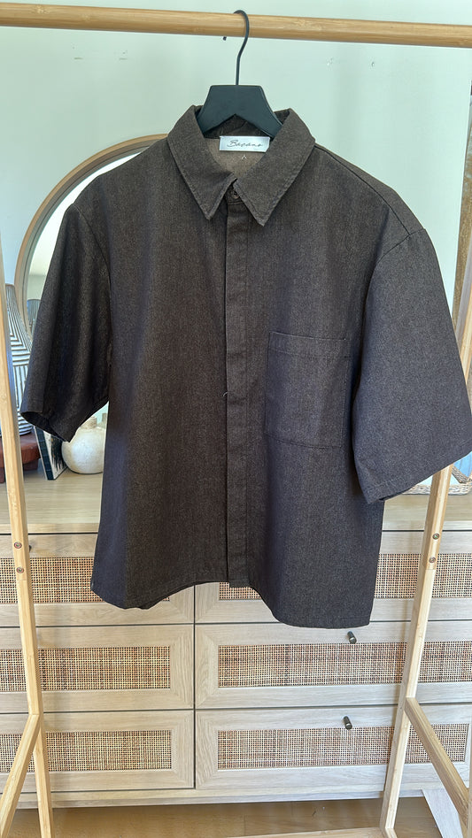 Bacano Denim top - Brown