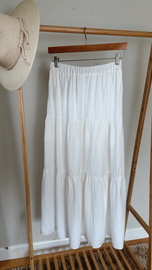 White Spring Clouds Skirt
