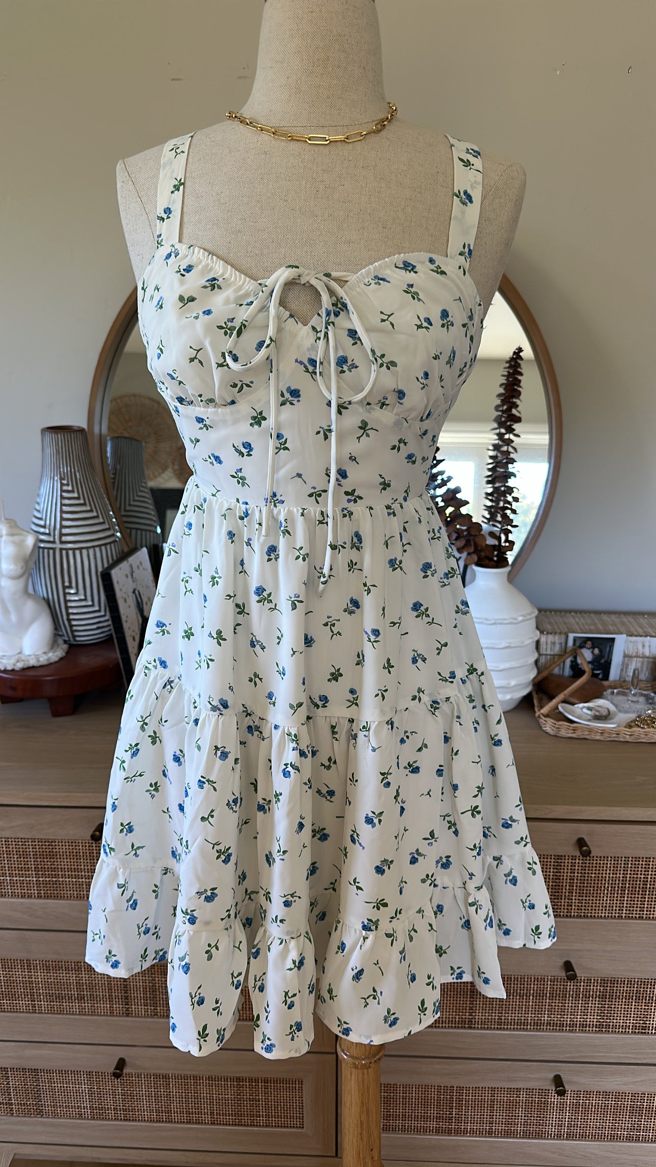 Blue Sky Roses Dress