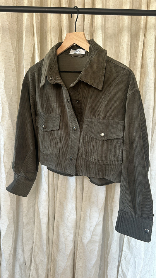 Earth Tones Cord Crop Jacket