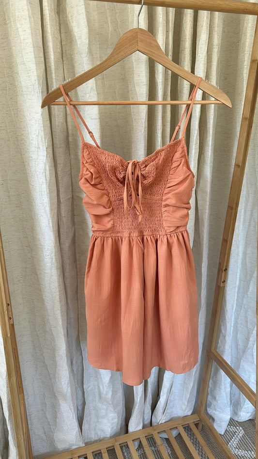 Summer Vibes Romper - burnt tangerine