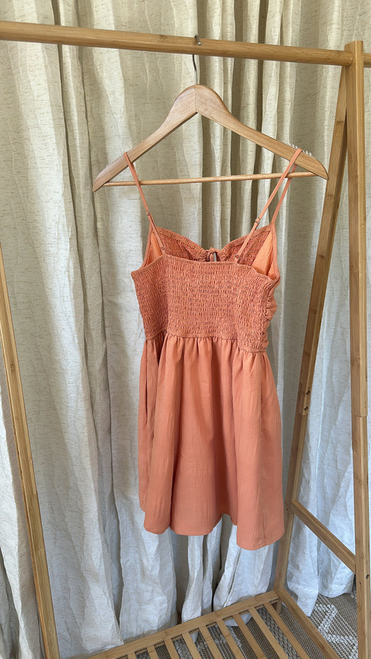 Summer Vibes Romper - burnt tangerine