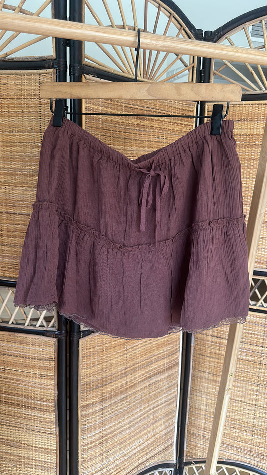 Brown Chocolate skort  - final sale