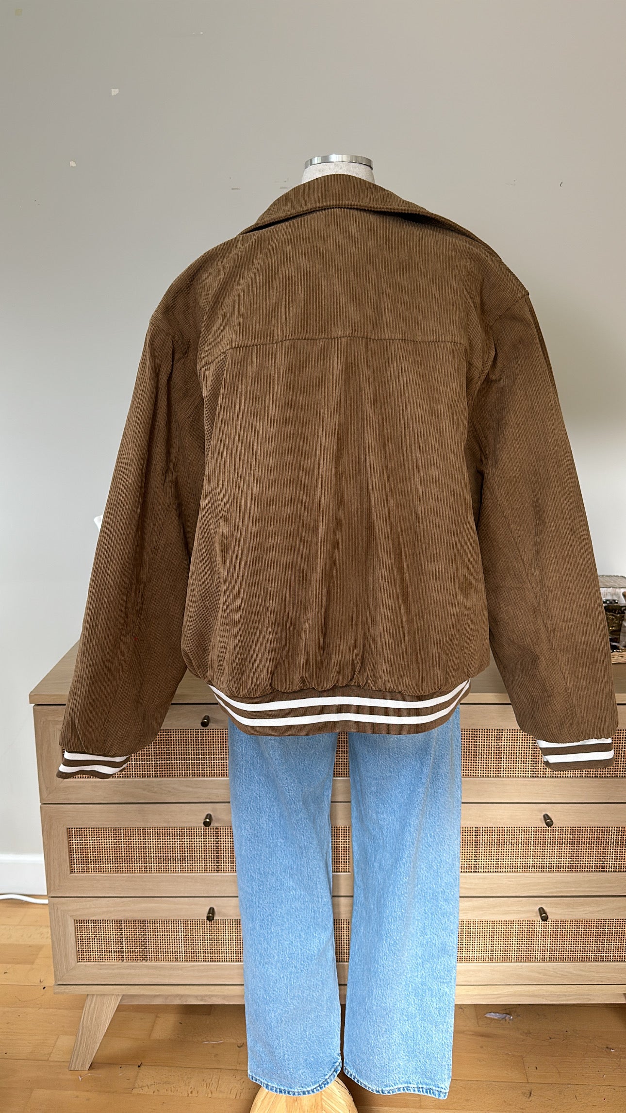 She keeps it causal & cool jacket