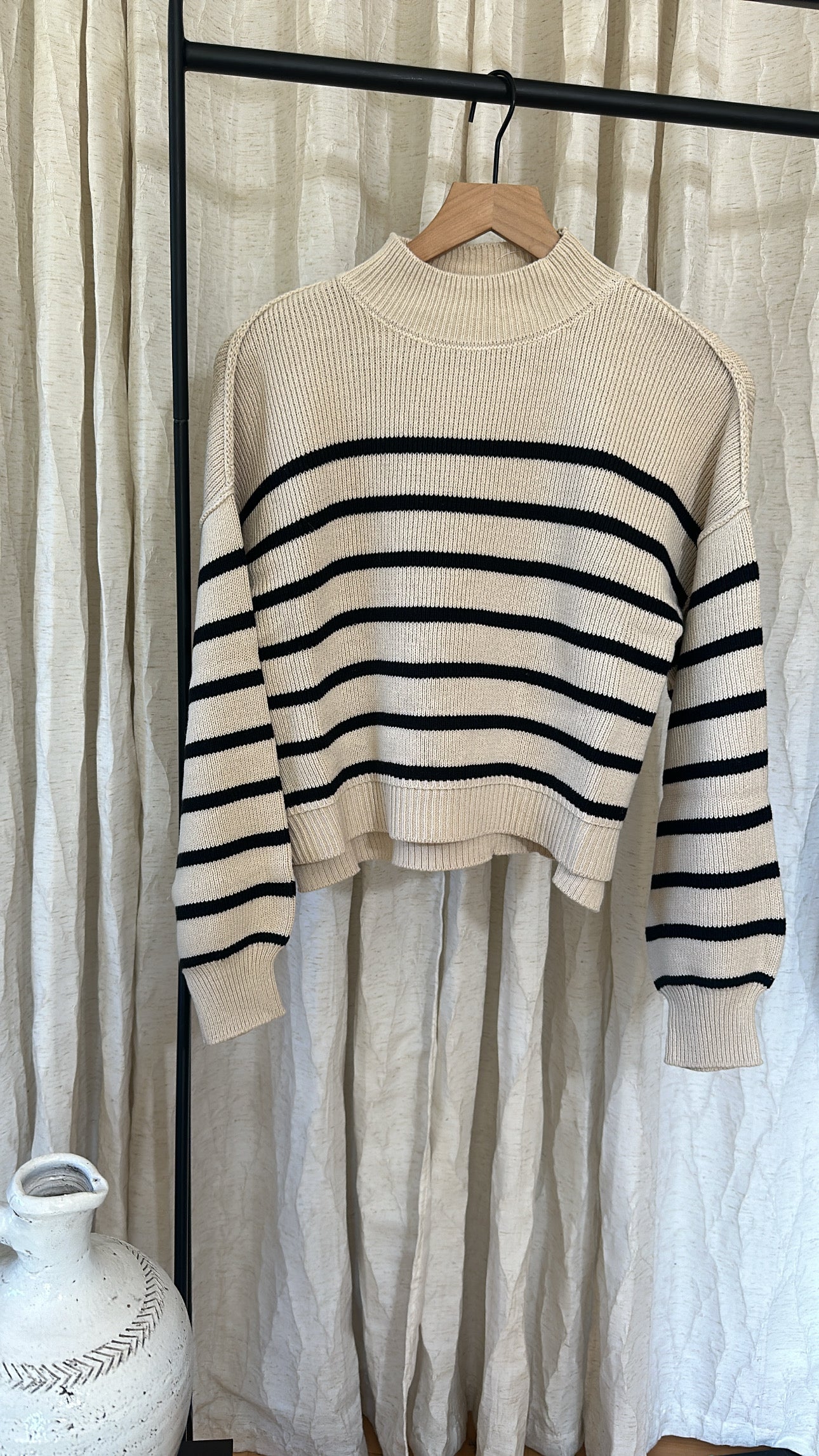 Fine Lines Crop Sweater