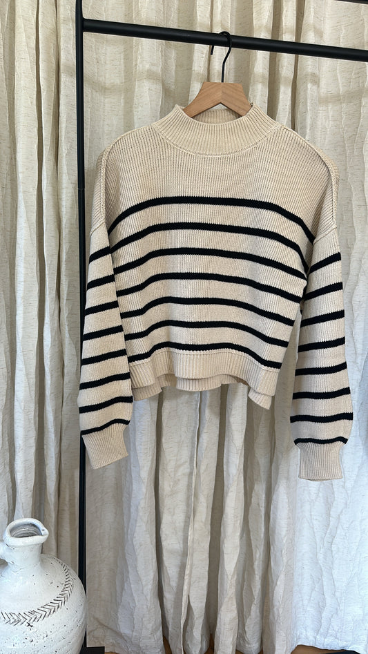 Fine Lines Crop Sweater