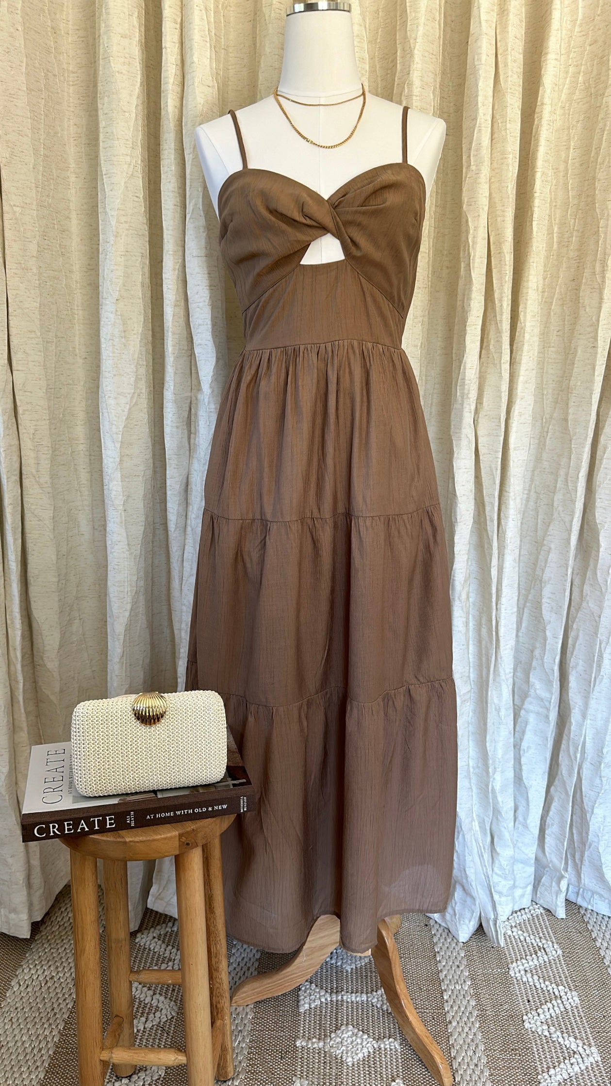 Ready for Summer Dress - Taupe Brown