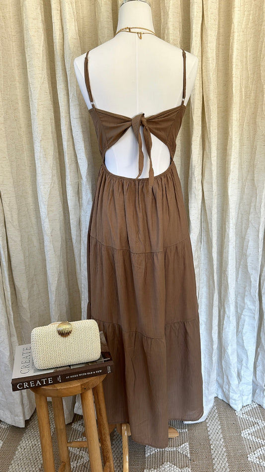 Ready for Summer Dress - Taupe Brown