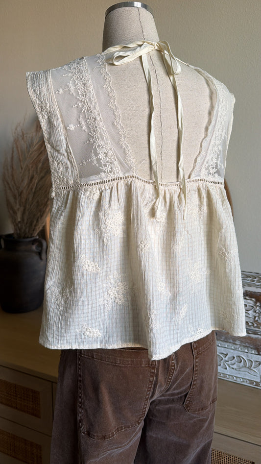 Citrus Escape Lace Top