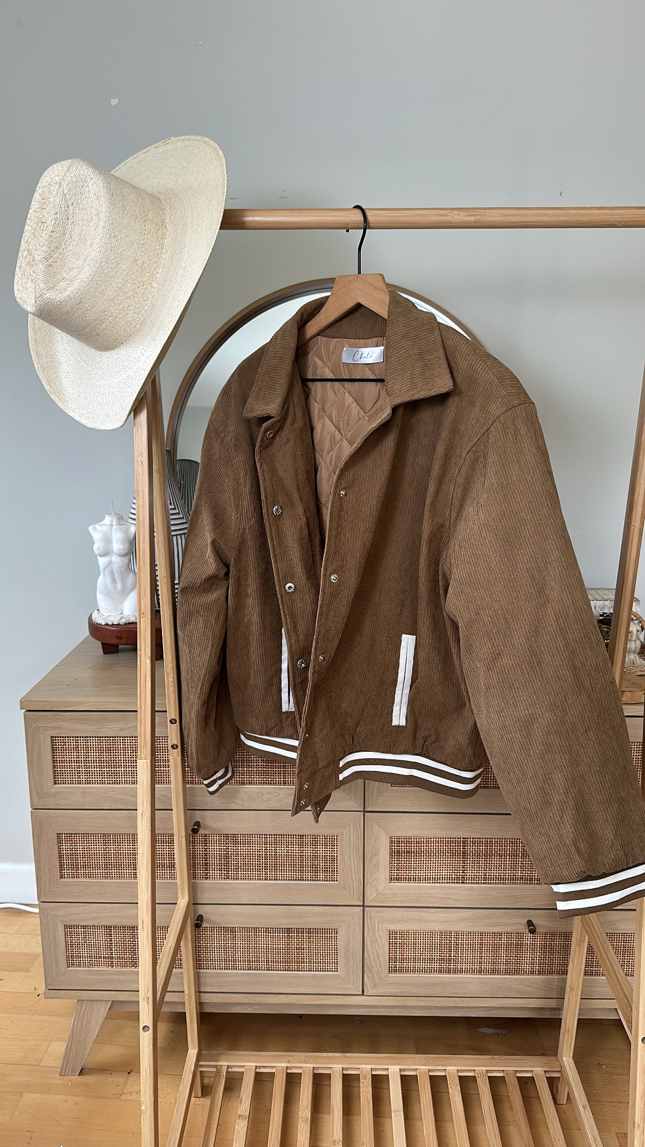 She keeps it causal & cool jacket