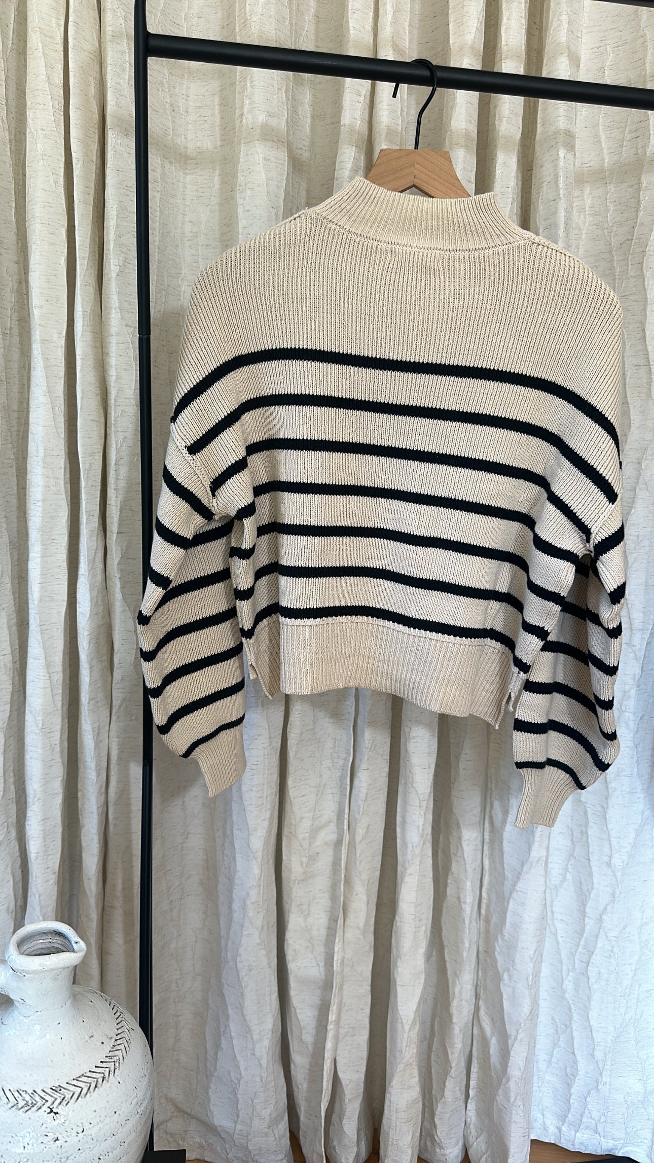 Fine Lines Crop Sweater