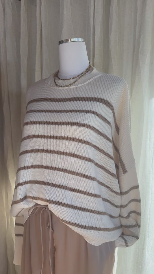 Neutral Stripes Sweater